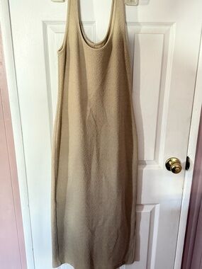 Enza Costa Textured Jacquard Tank Maxi Dress Size Small